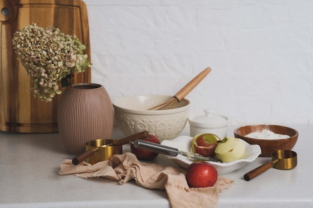 Kuchenka i składniki